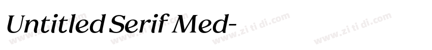 Untitled Serif Med字体转换